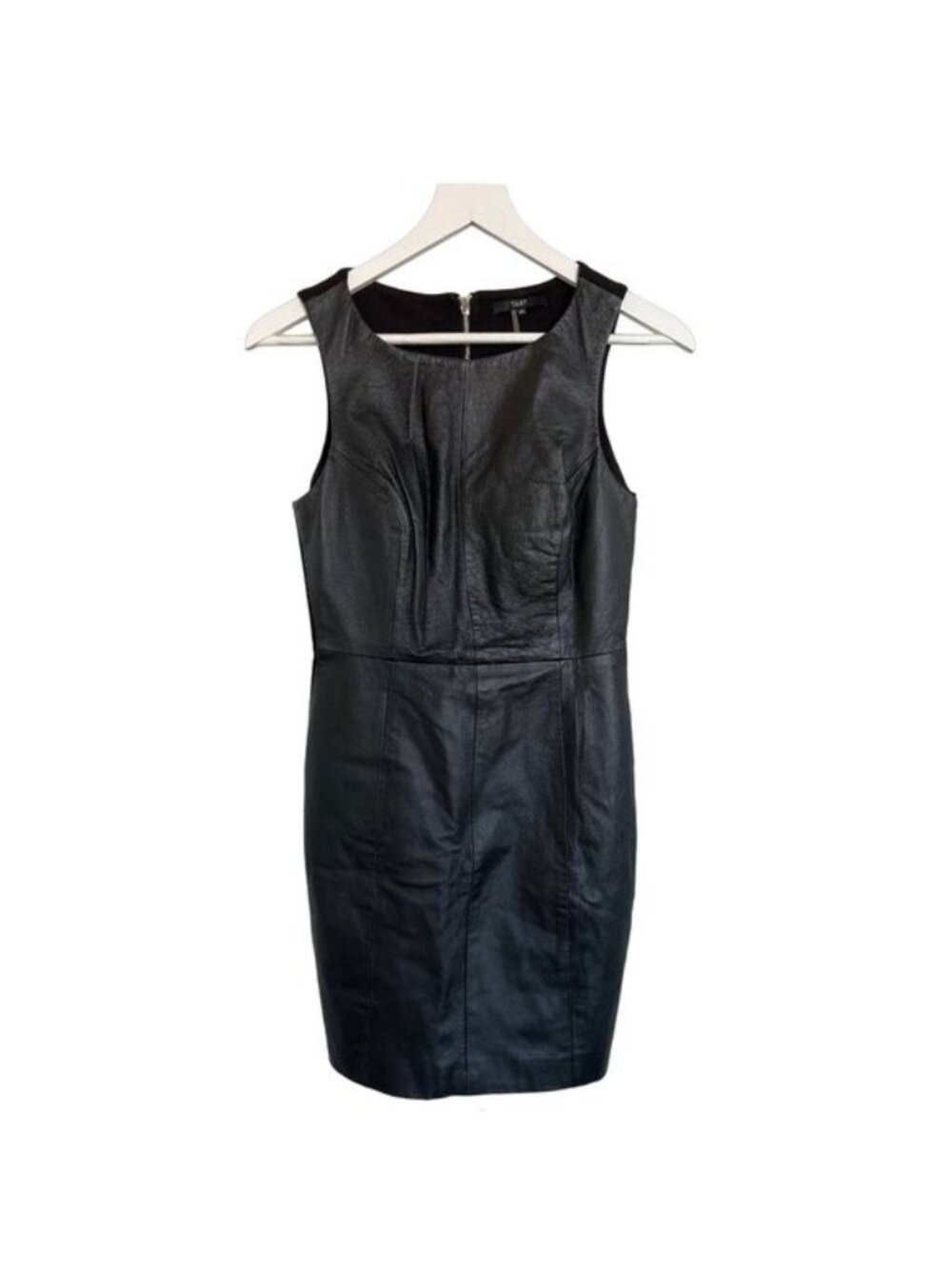 Tart Black Leather Contrast Bodycon Dress